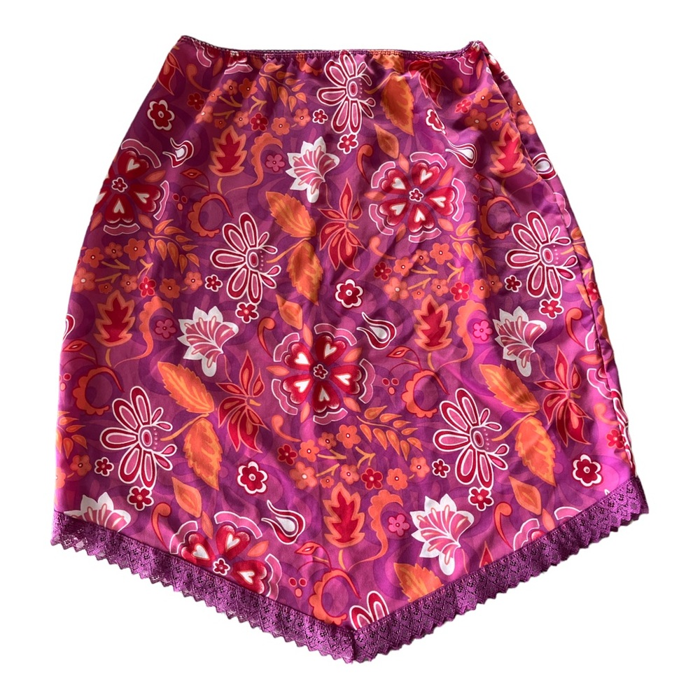 Vintage 90s/ Y2K Xhiliration floral skirt in purple